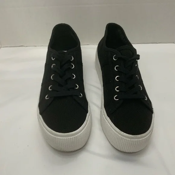 Steve Madden Black Platform Sneakers Shoes - Picture 12 of 12
